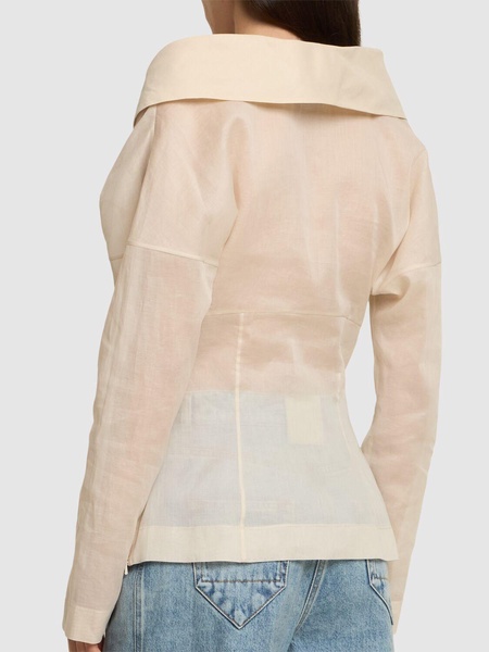 Sheer cotton organza shirt