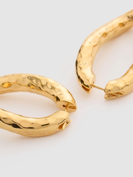 Big hammered hoop earrings