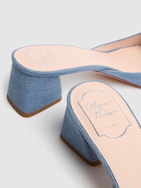 45mm Bikviv denim sandal mules