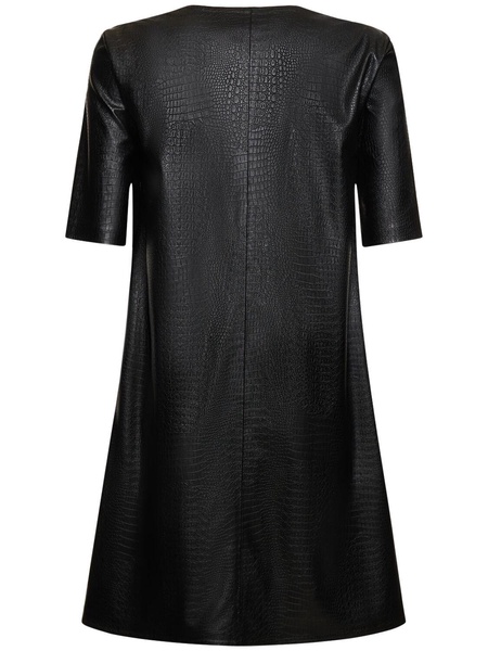 Eliot embossed faux leather mini dress