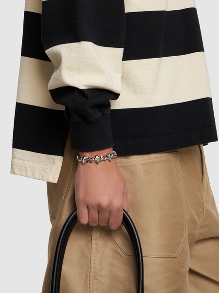 Skull chain brass bracelet