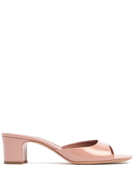 50mm Lara patent leather mules