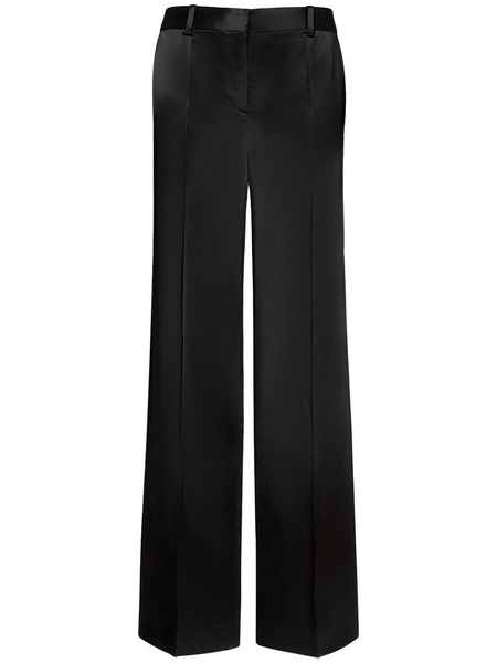 Encore midrise satin flared pants