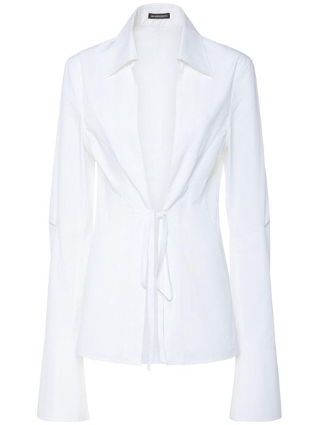 Linsey open front poplin shirt