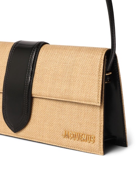 Le Bambino Long raffia effect bag