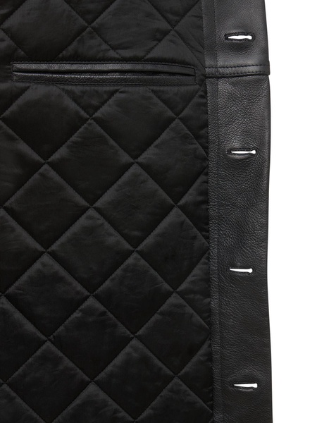 Denim-style leather jacket
