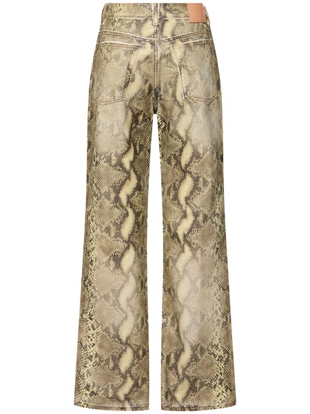 Pentyone printed denim straight jeans