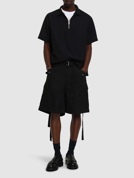 Cotton twill shorts