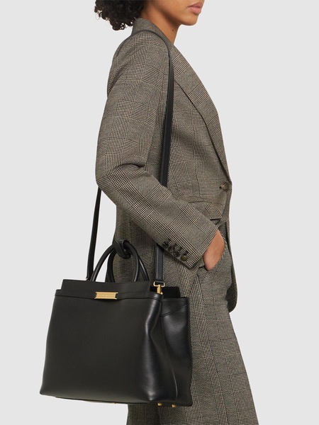 Deco daily leather tote bag
