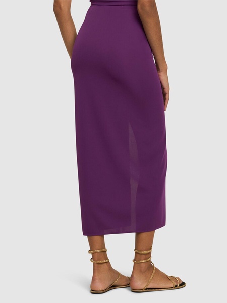 Paige high slit jersey midi skirt