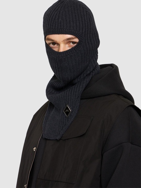 Logo knit balaclava