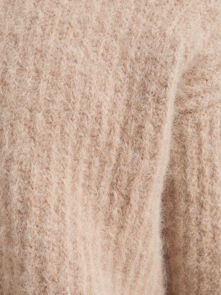 Ribbed mohair blend crewneck sweater