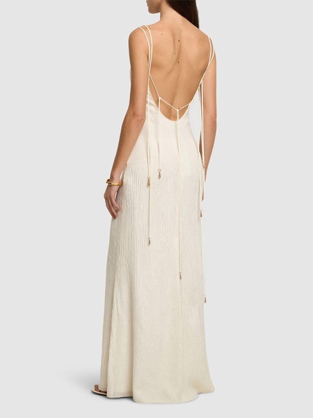 Avebury double plissé midi slip dress