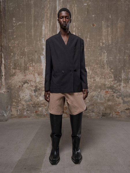 Kimono tailored wool jacket