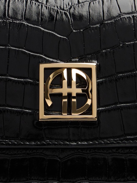 Elly croc embossed leather shoulder bag