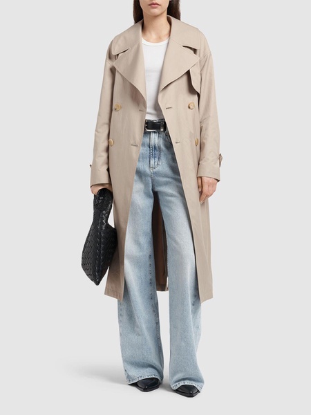 Mtrench twill trench coat