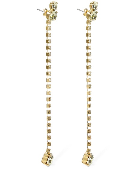 Crystal strand drop earrings