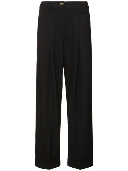 Drapey mélange loose mid waist pants