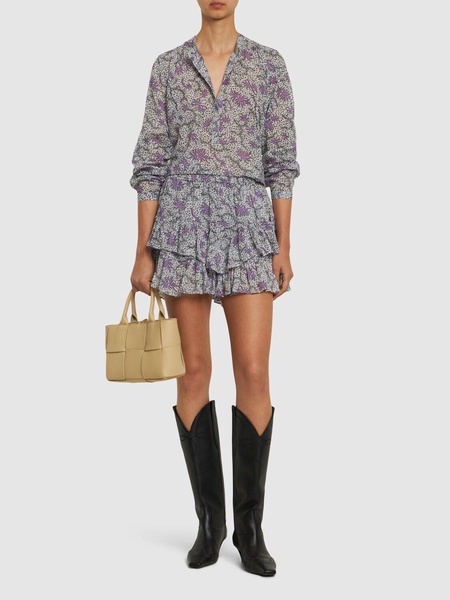 Jocadia printed cotton voile mini skirt