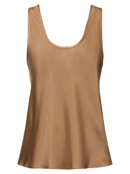Lea silk satin tank top