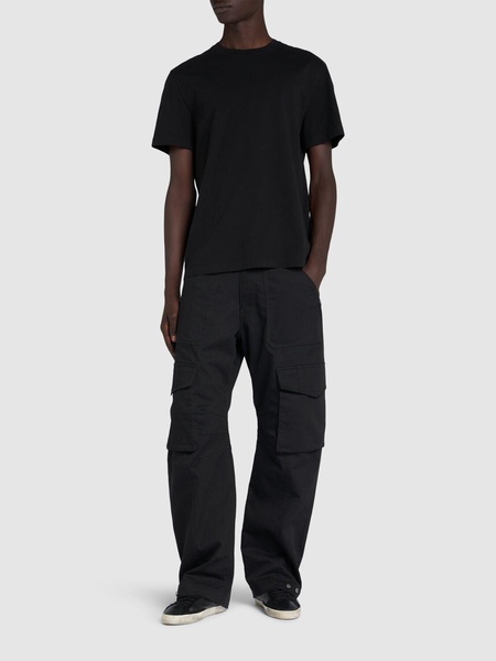 Golden cotton blend cargo pants