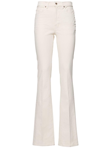 Stretch denim flared jeans