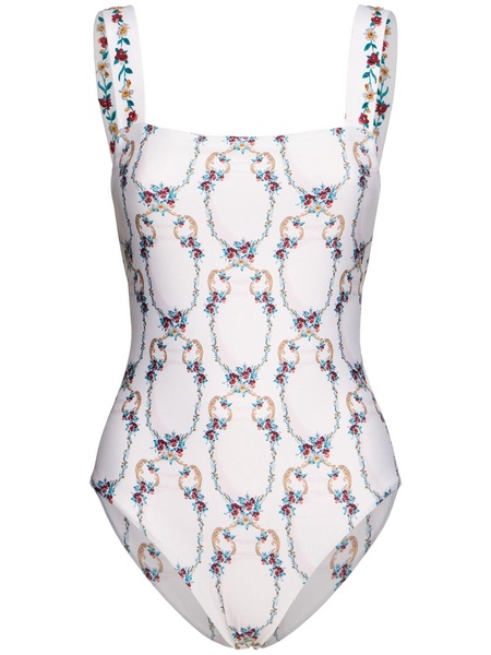 Cafe floral lycra one piece swimsuit