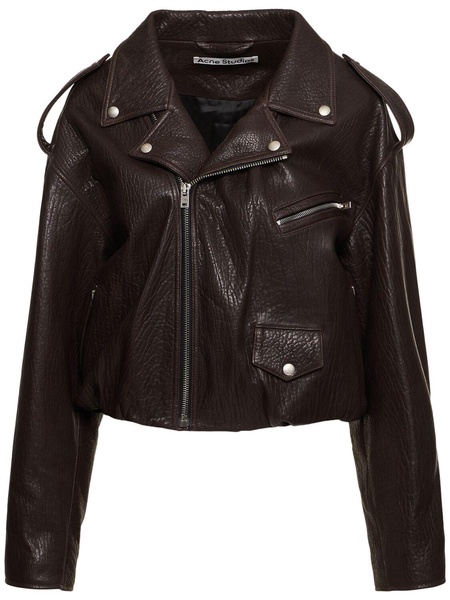 Lisio leather biker jacket