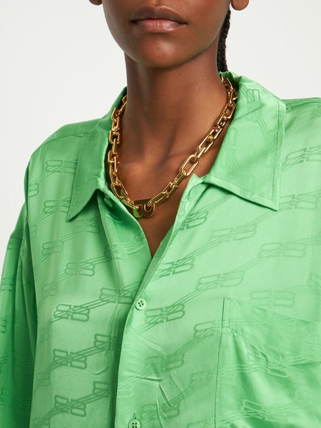 B chain thin brass necklace