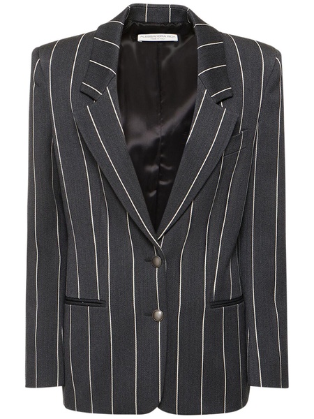 Pinstripe light wool tailored jacket