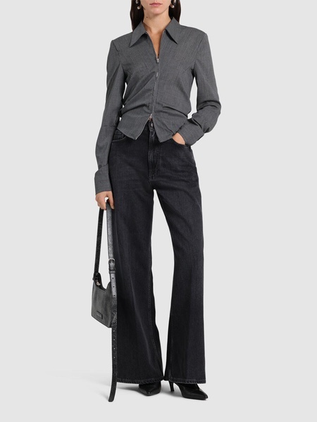 2022 flared high waist denim jeans