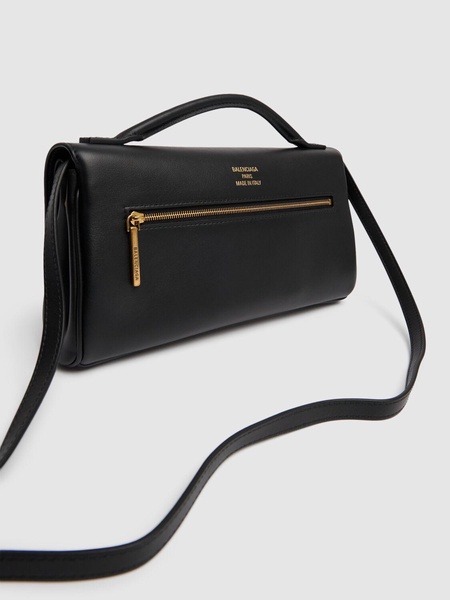 Small Bel Air leather clutch w/ strap