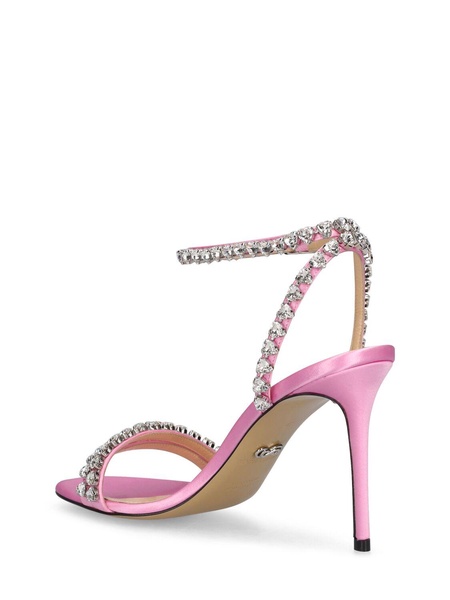 95mm Audrey satin sandals