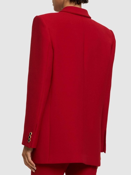 Oversized wool double breasted blazer
