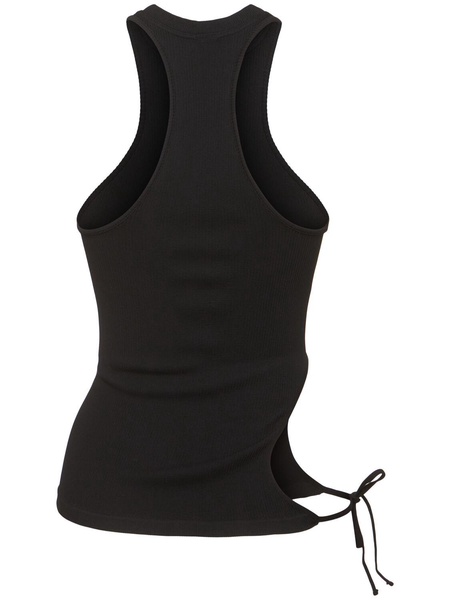 Ribbed jersey cut-out tank top
