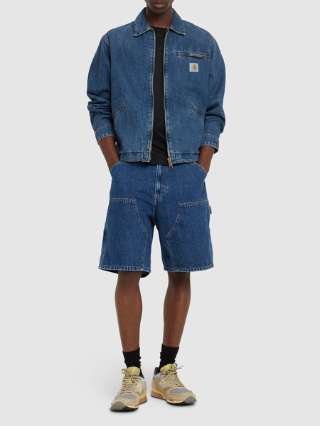 Double Knee cotton denim shorts
