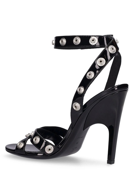 105mm Cosmo faux patent leather sandals