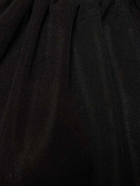 Viscose knit halter neck long dress