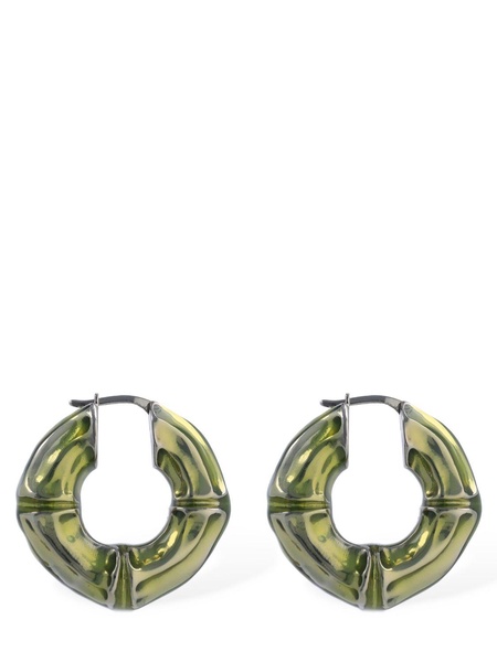 Small Bamboo hoop earrings