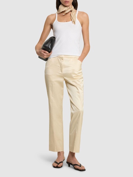 Cropped straight pants