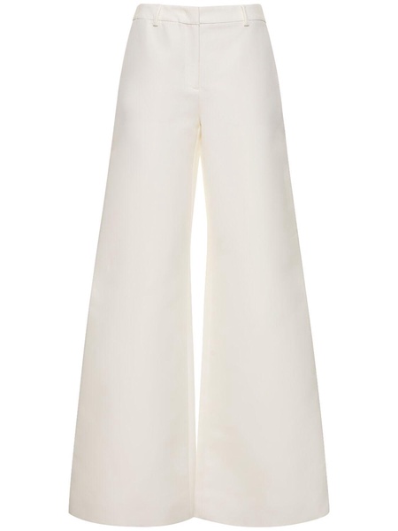 Cotton duchesse wide pants