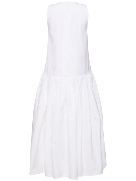 Cotton poplin midi dress