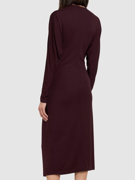 Mathilde draped viscose midi dress
