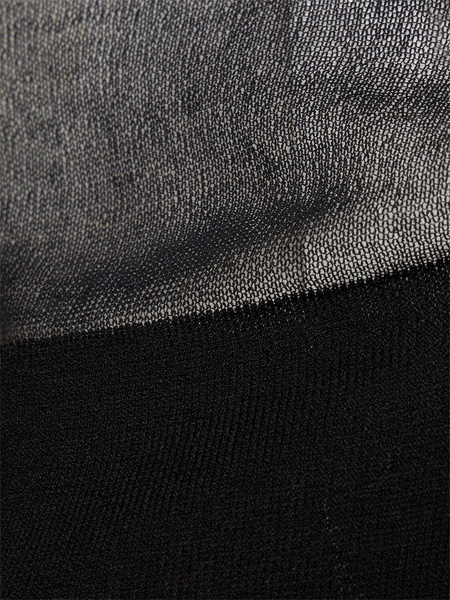 Knit viscose blend top w/sheer details