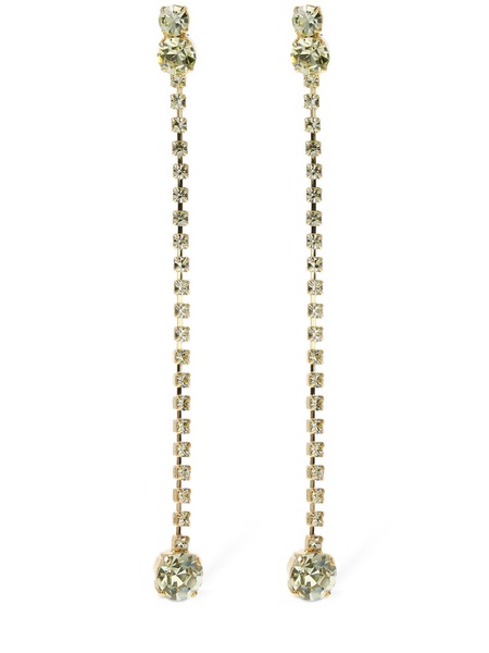 Crystal strand drop earrings