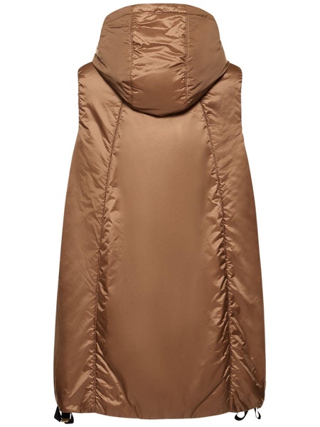 Greengi hooded midi puffer vest