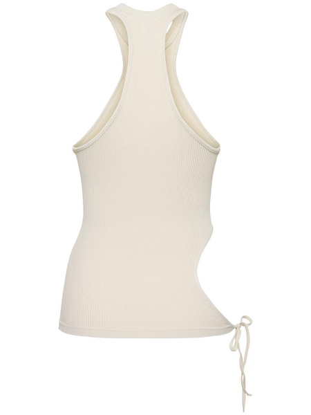 Ribbed jersey tank top