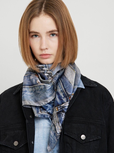 Vasco printed silk scarf