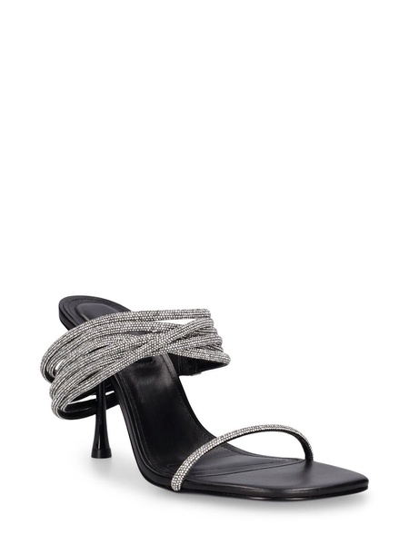 95mm Infinity crystals & leather sandals