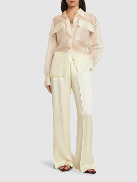 Envers satin straight pants